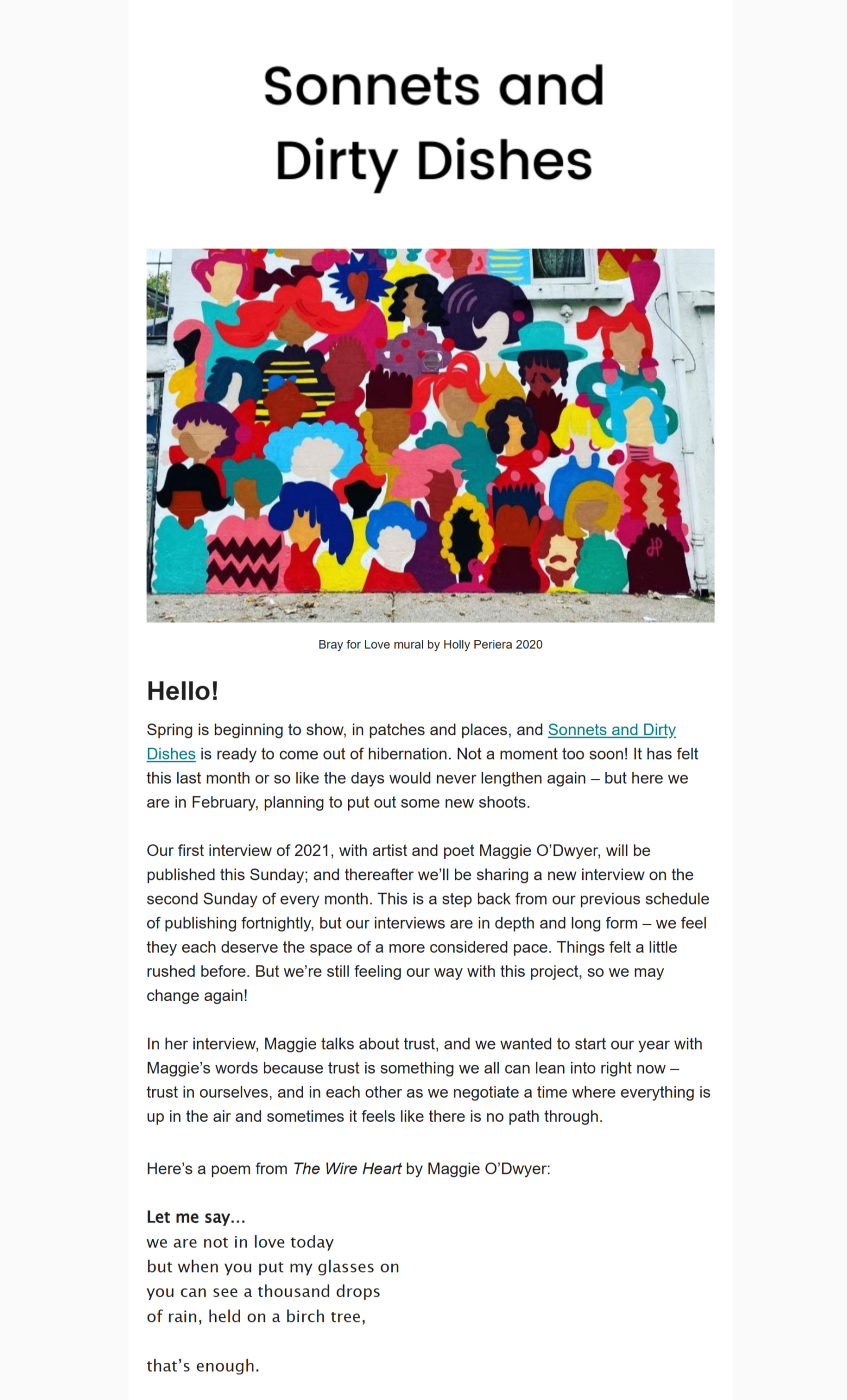 S+DD Newsletter example