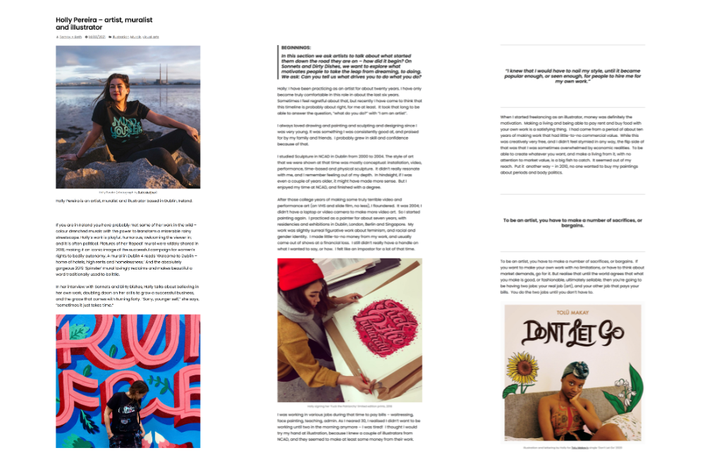 Example of editorial layout